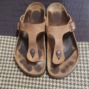 Birkenstock Gizeh Tobacco Brown Sandals Size 41